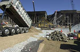 Chantier après attaque Pentagone