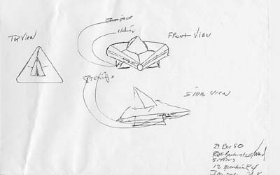 Croquis de l'objet observé, par Jim Penniston