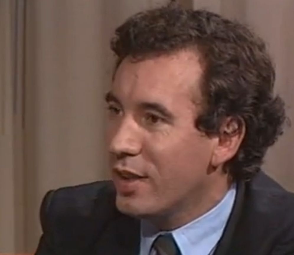 Bayrou lors de sa 1ʳᵉ émission télévisée, le 15 juin 1985